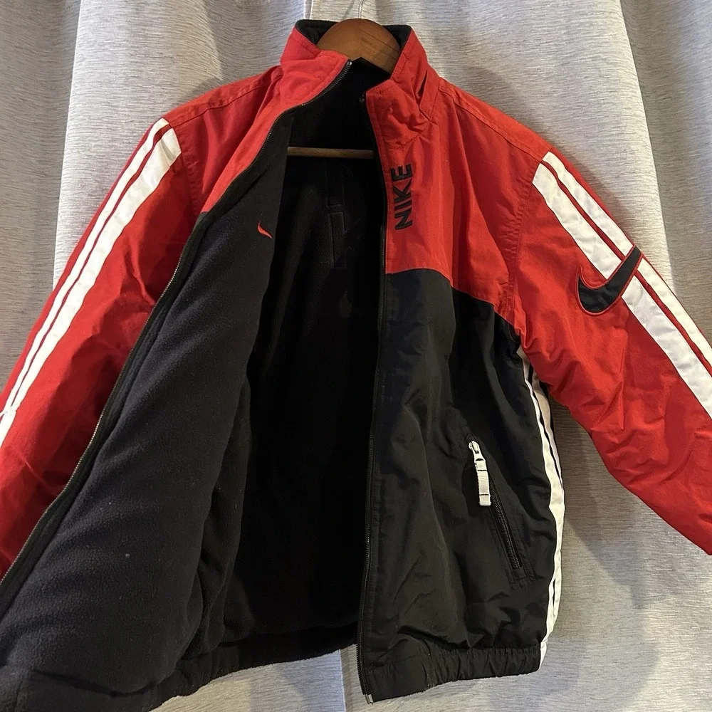 Vintage Nike Reversible Full Zip Jacket Coat Youth Boys‎ Medium 10-12